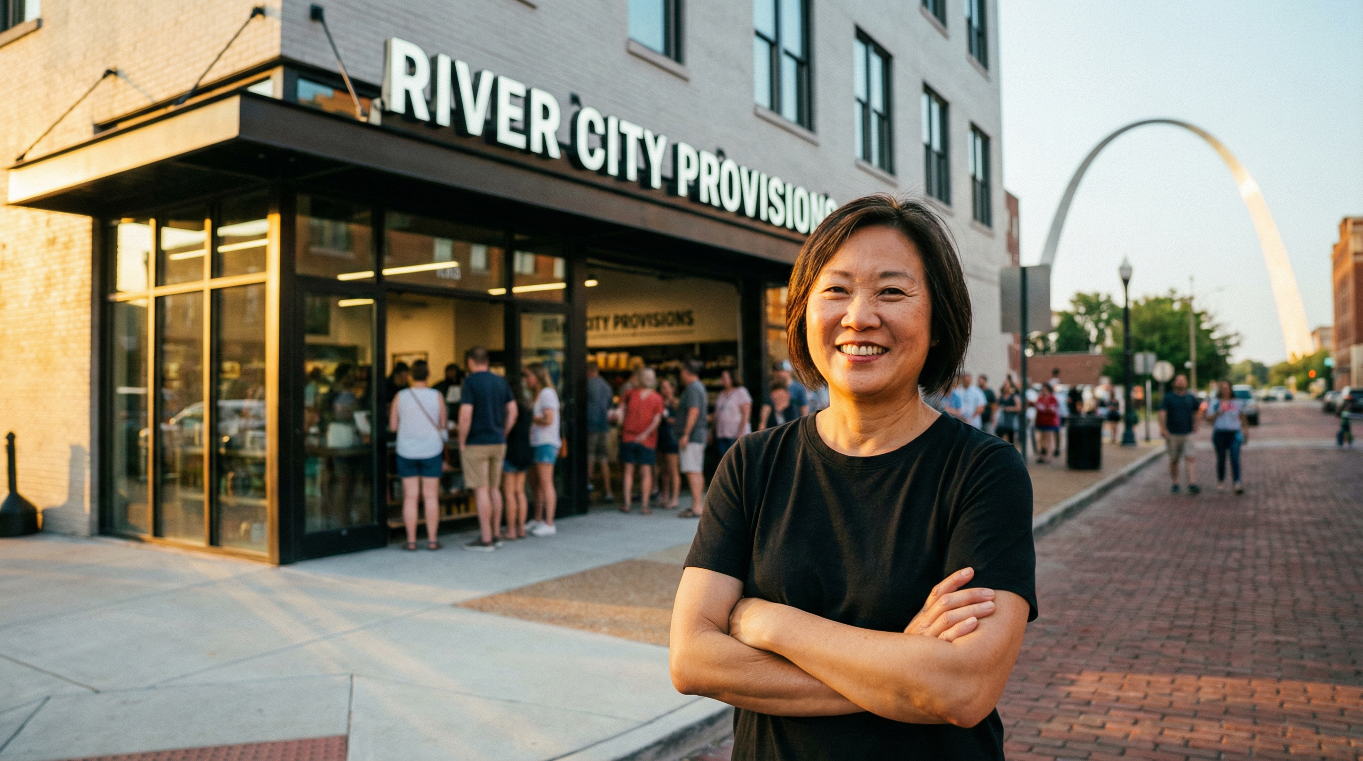 Jennifer Chen, owner of River City Provisions, in her restaurant